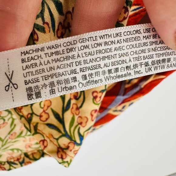 Anthropologie Womens Sonrisa Mixed Print Paisley Boho Tassel Top Blouse Size XS - Picture 10 of 10